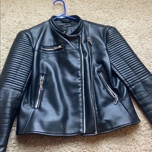 Black Zara Faux Leather Jacket